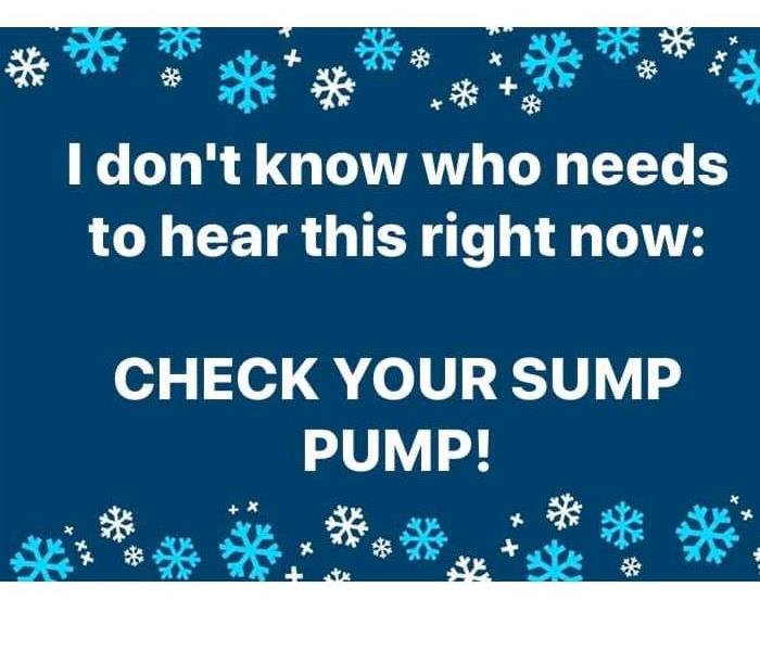 Check your sump pump!